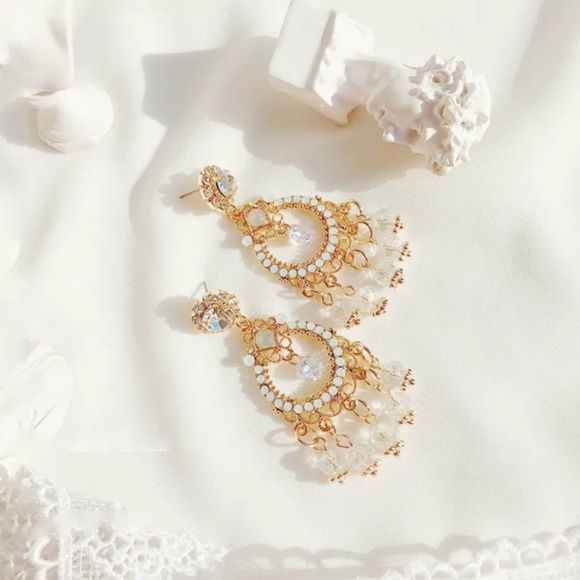 💎Luxury crystal dangle earrings - Picture 3 of 5